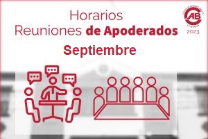 Horario reuniones de apoderados mes de Septiembre