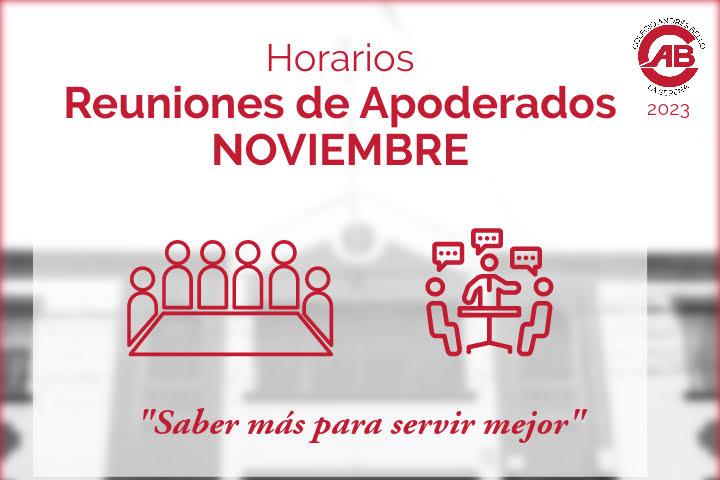 Distribución horaria de las reuniones de apoderados del mes de noviembre