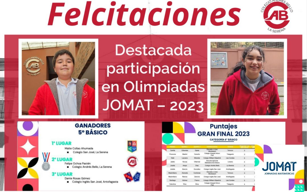 Destacada participación en Olimpiadas JOMAT – 2023