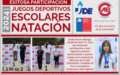 Destacada participación de  Alumna Andresiana en Juegos deportivos Escolares categoría Natación.