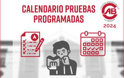 Calendario de evaluaciones programadas II semestre año 2024