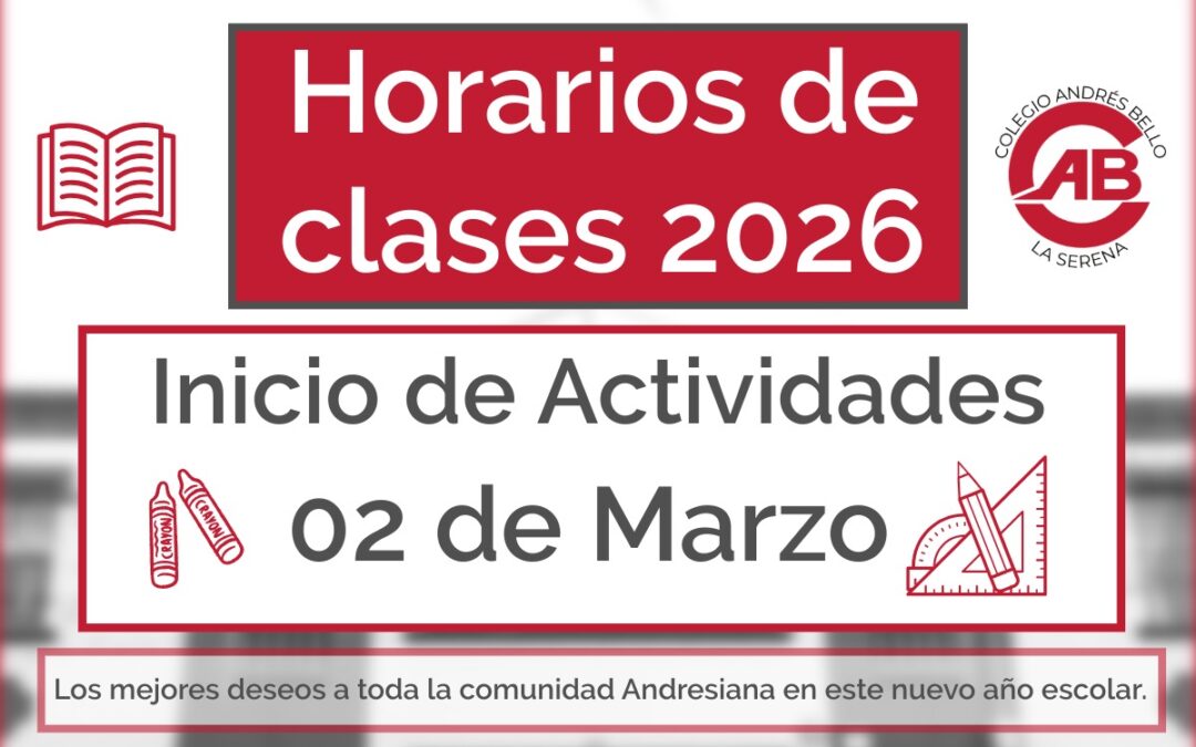 Horarios cursos año escolar 2026