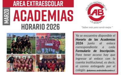Horario e Inscripción a Academias 2026
