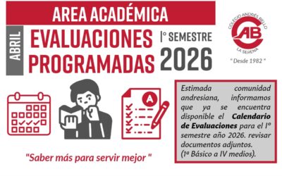 Evaluaciones I semestre año 2026 (1° Básico a IV medios).