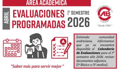 Evaluaciones I semestre año 2026 (1° Básico a IV medios).