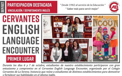 Primer lugar en Cervantes English Language Encounter